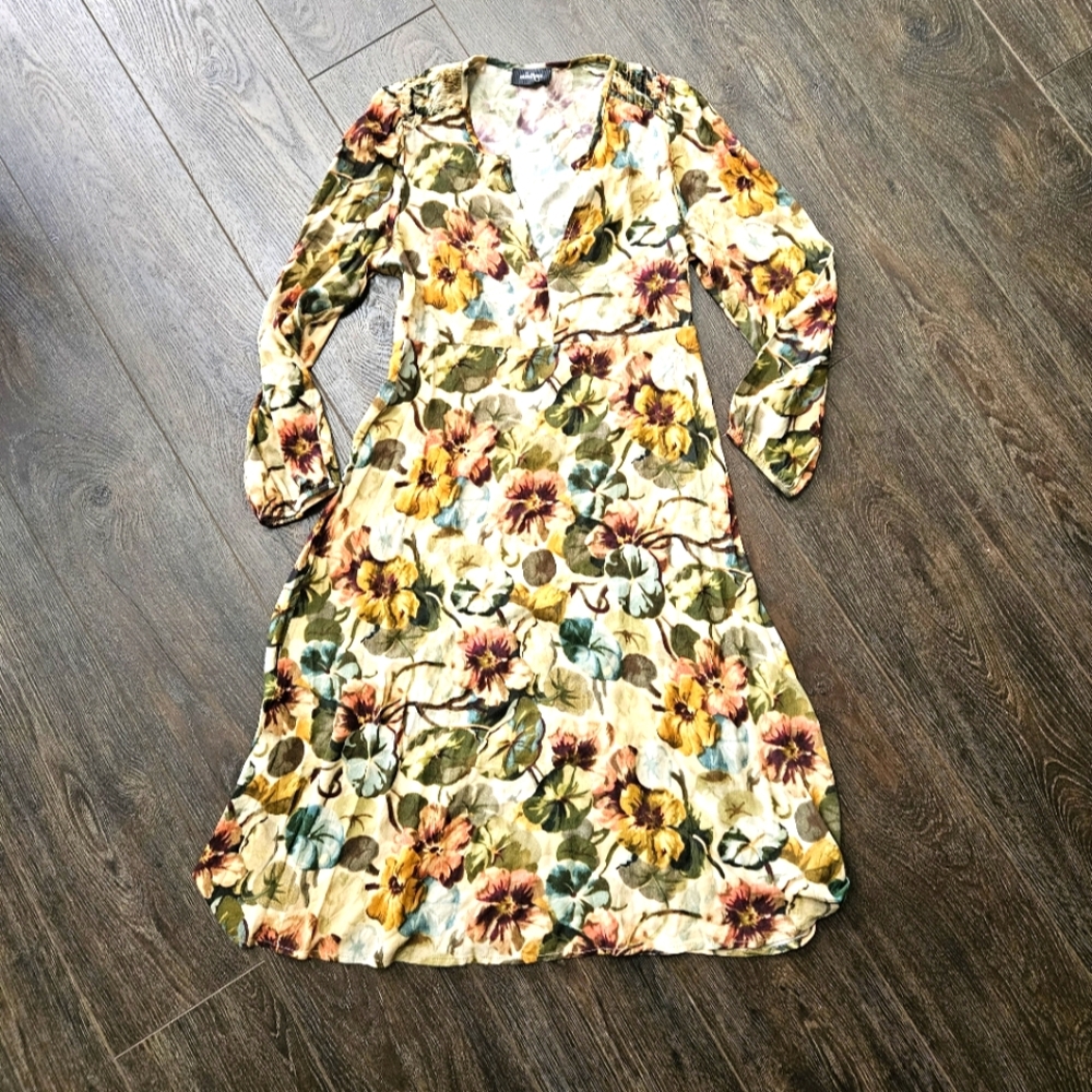 Anthropologie Ottod'ame "Valencia" floral dress made in Italy